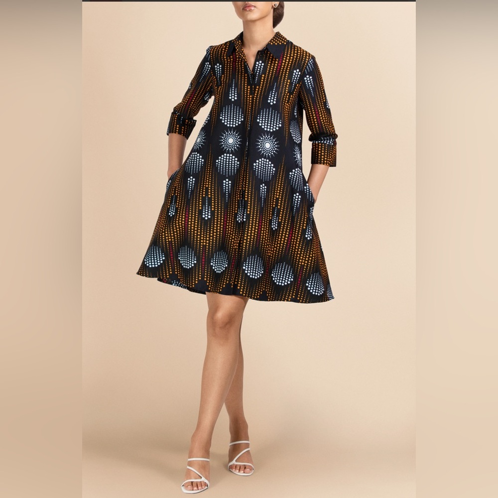 NWT African Print cotton Dress size XXL